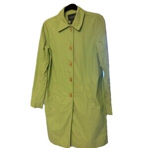 Lauren Ralph Lauren Womens Trench Coat Size Small Lime